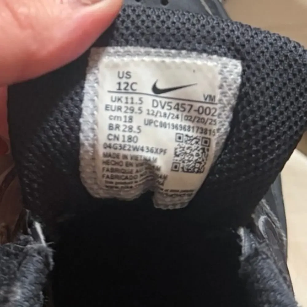Solid Black Nike Court Borough Low Recraft Boys Size 12C